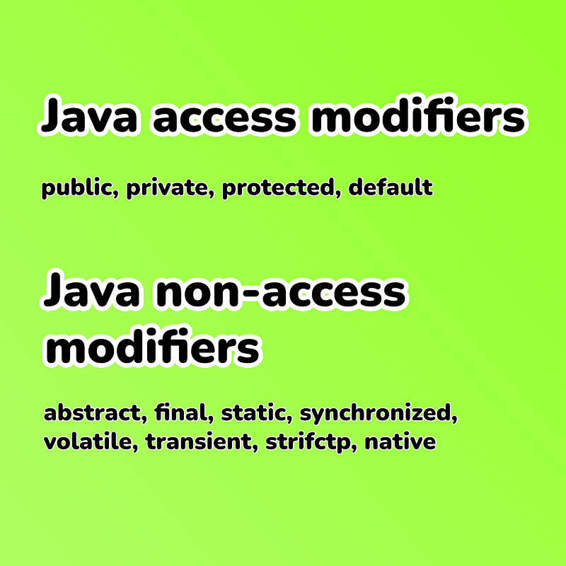 Java Non-Access Modifiers