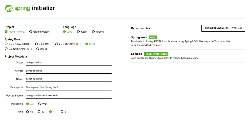 Spring Boot Netty Socket.IO Example