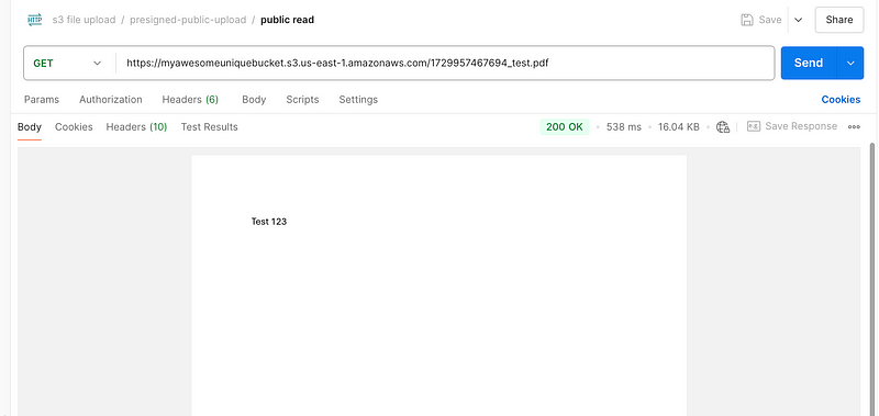 Spring Boot S3 Presigned Url Upload/Download F