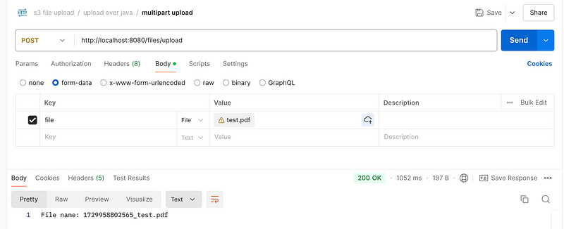 Spring Boot S3 Presigned Url Upload/Download F