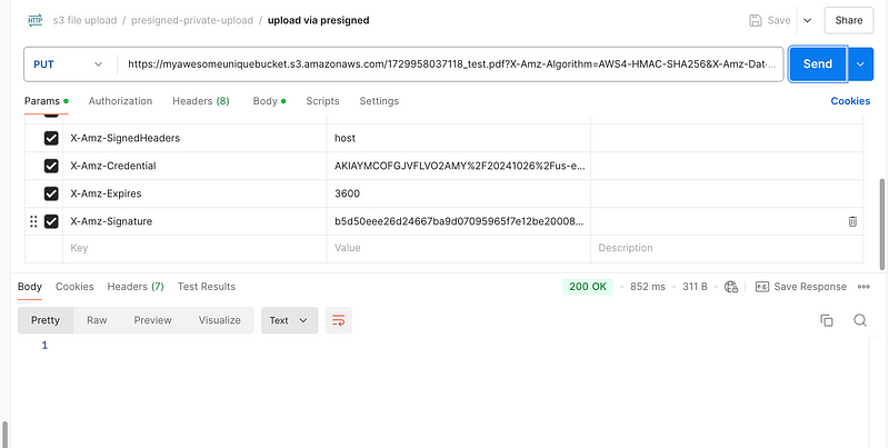 Spring Boot S3 Presigned Url Upload/Download F