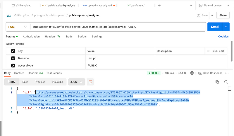 Spring Boot S3 Presigned Url Upload/Download F